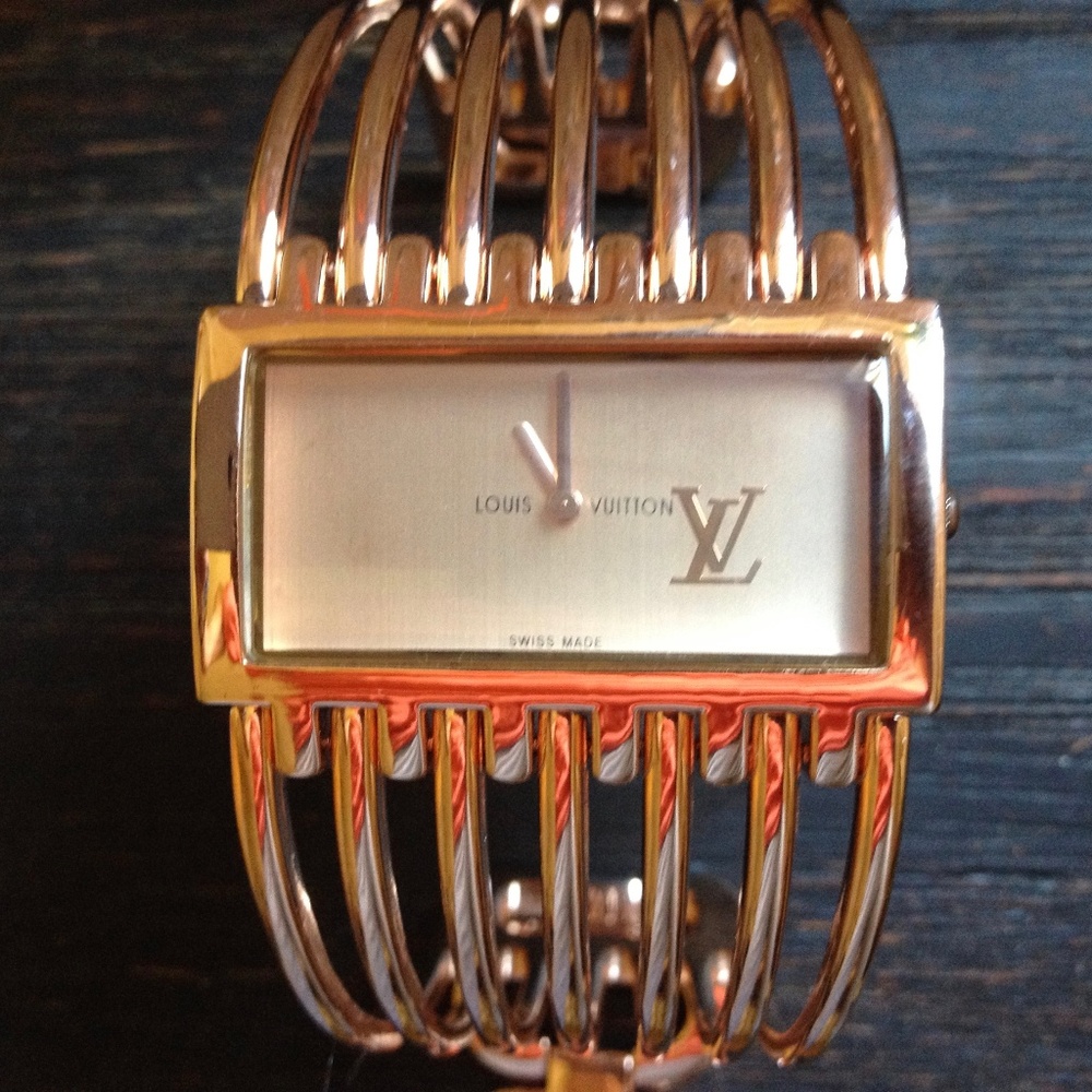 Louis Vuitton Rose Gold Plated Bracelet Watch
